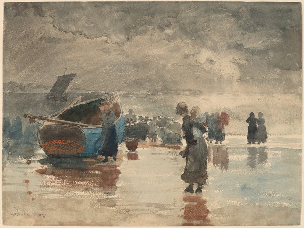 On The Sands (1881), Winslow Homer