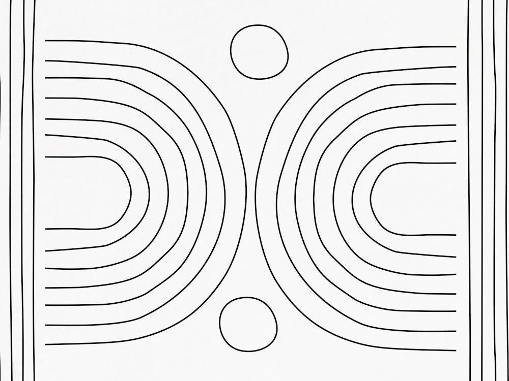 Abstract Black And White Drawing - 01