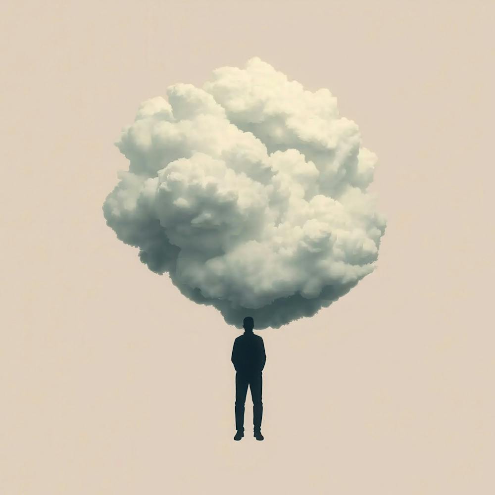 Man With A Cloud Over His Head