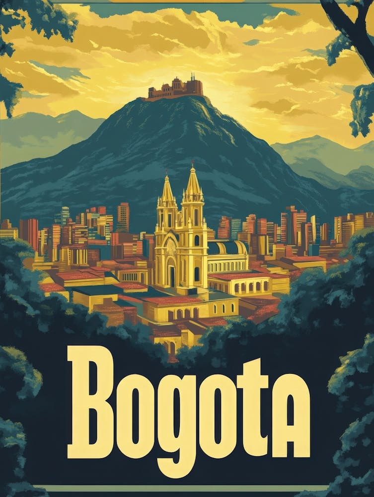 Aihrgdesign A Vintage Travel Poster Of Bogota 3