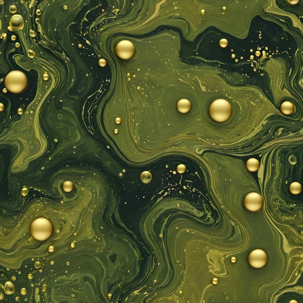 olive gold abstract wave art 21