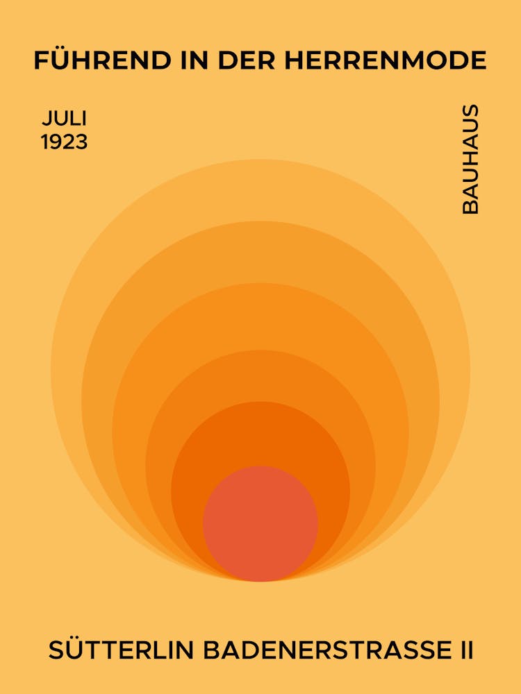 Bauhaus 1923 Exhibition 04, bauhaus, vintage, rétro, pop, moderne, contemporain, années 70, années 90, coloré, européen, exposition, musée, cercles, géométrique, abstrait