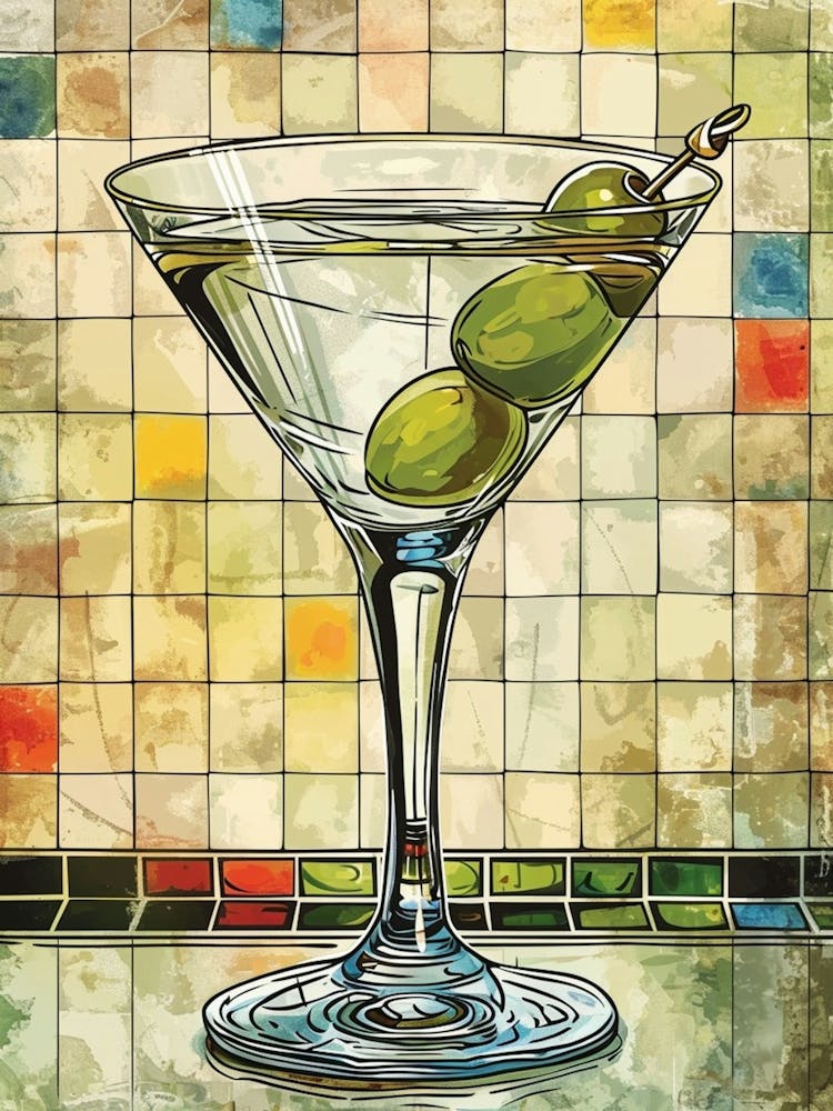 Martini Vintage-Illustration 3