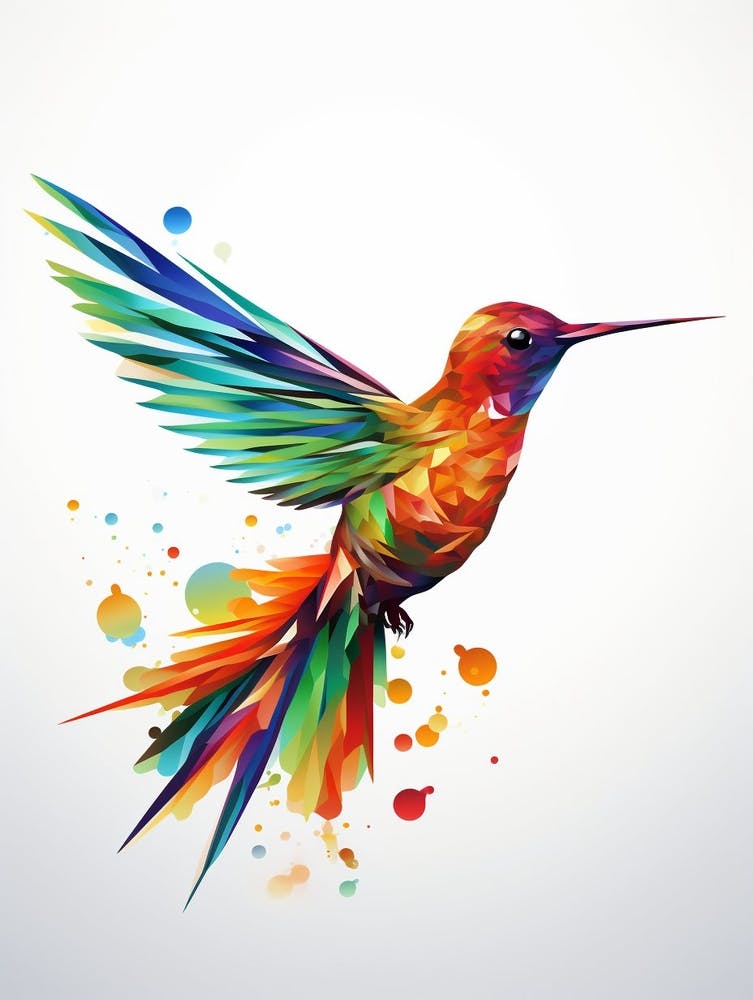 Hummingbird Minimalist Abstract 3