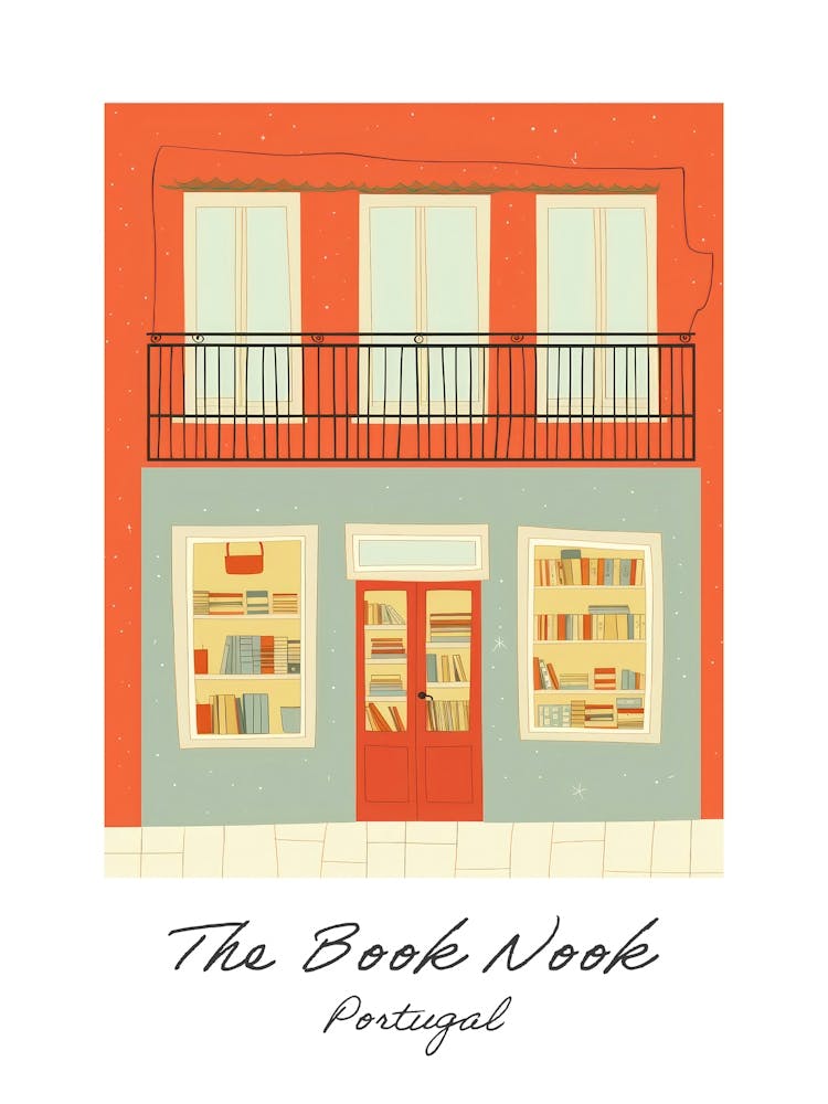 Portugal The Book Nook Pastel Colours 2 Poster