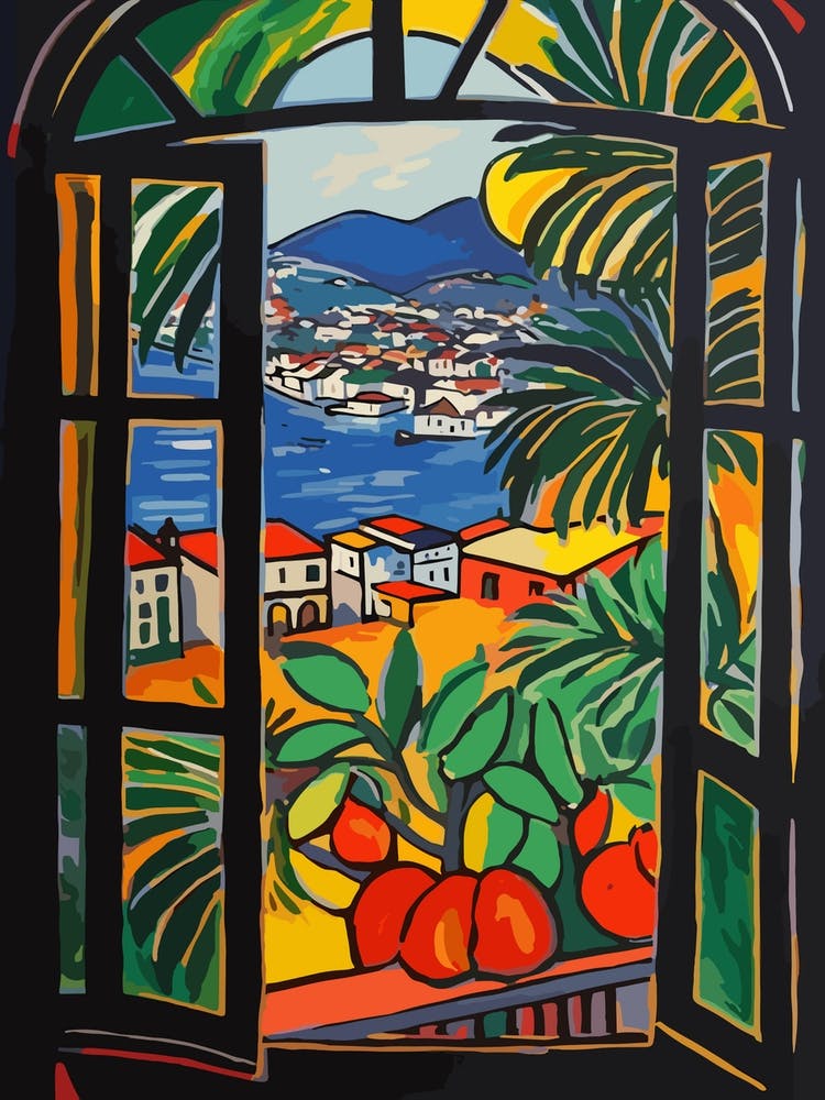 Window View Of Rio De Janeiro In The Style Of Fauvist 3