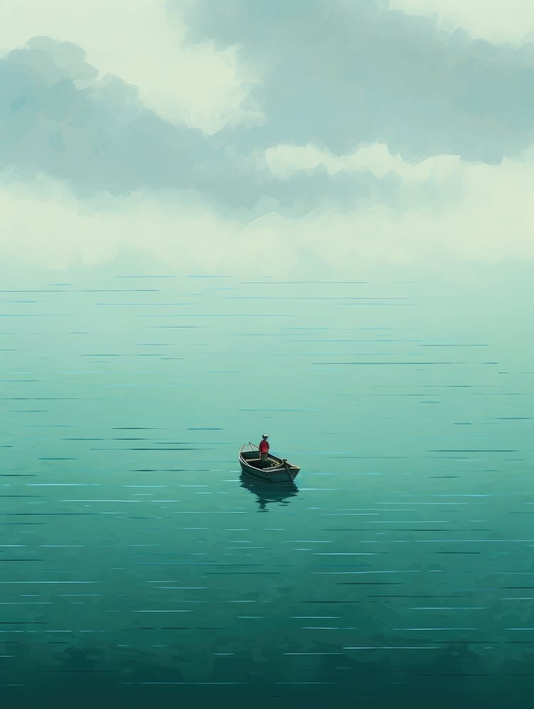 Small Boat In The Ocean