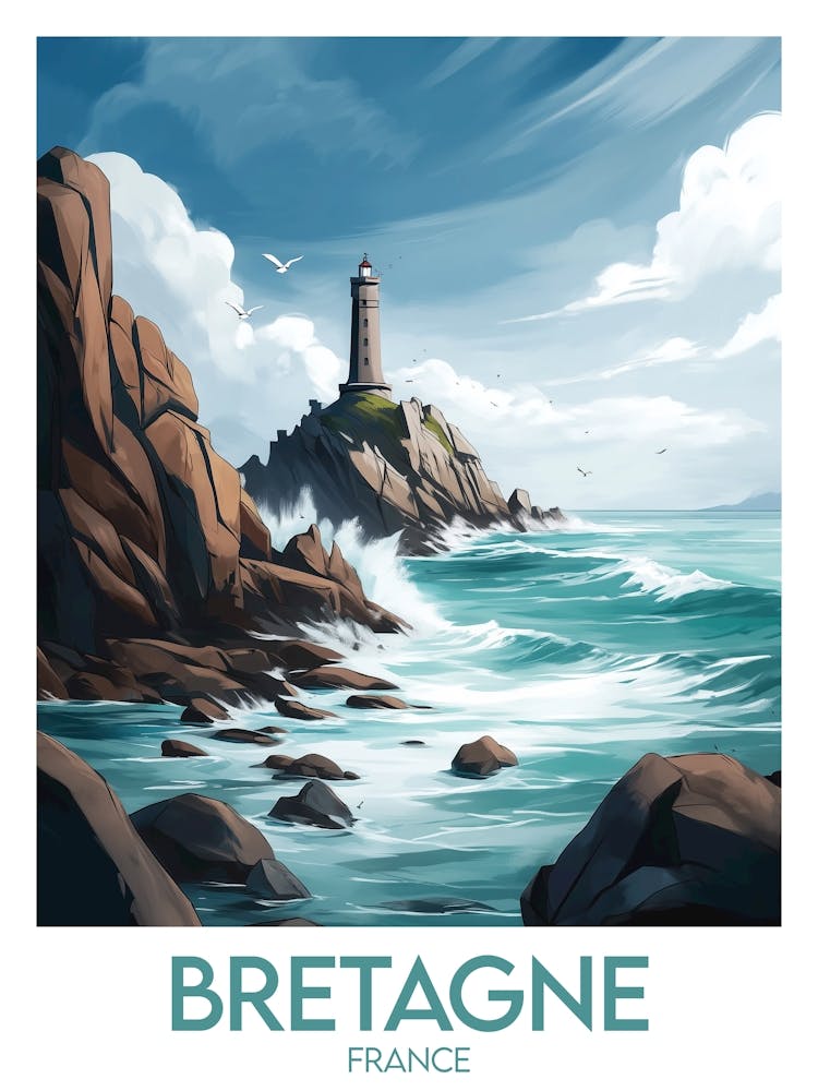 Affiche de voyage Bretagne 2