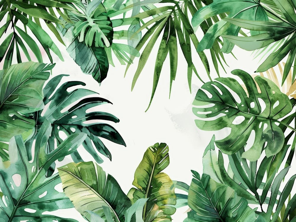Aquarell Tropische Blätter 7