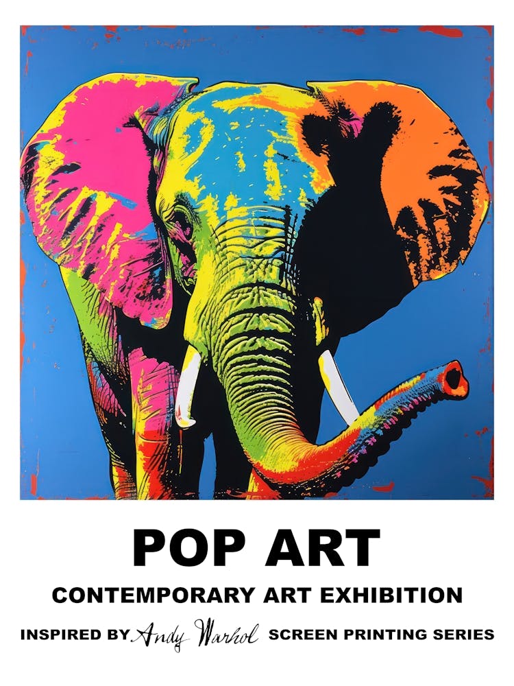 Elephant Pop Art 3