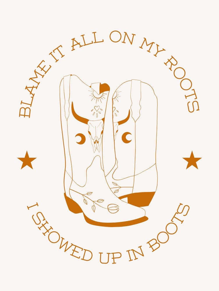 Showed Up In Boots Orange