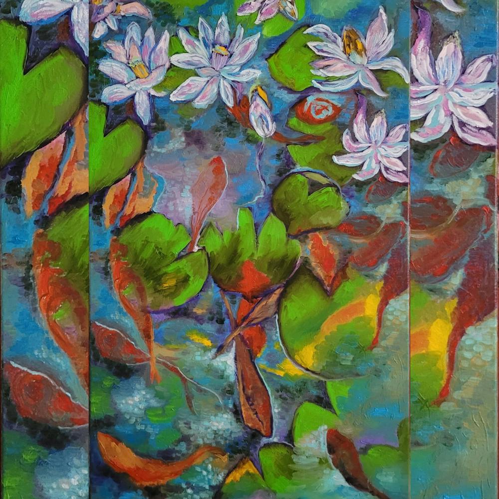 koi and lotuses