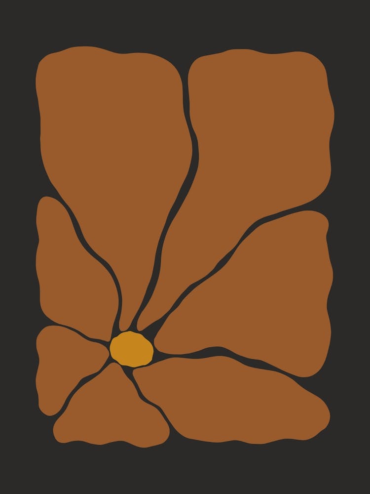 Autumn Flower 03 - Red Brown