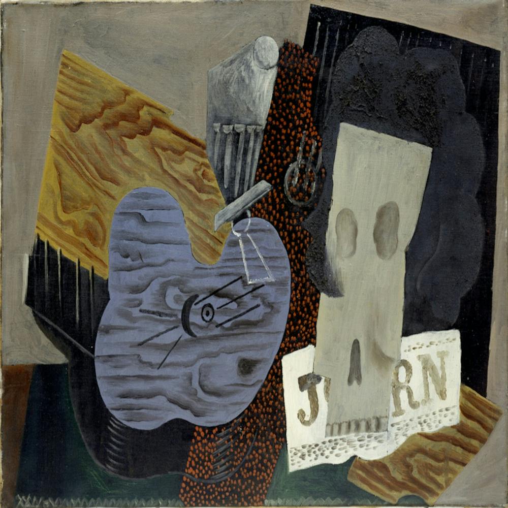 Picasso 1914,Instruments de musique et tête de mort