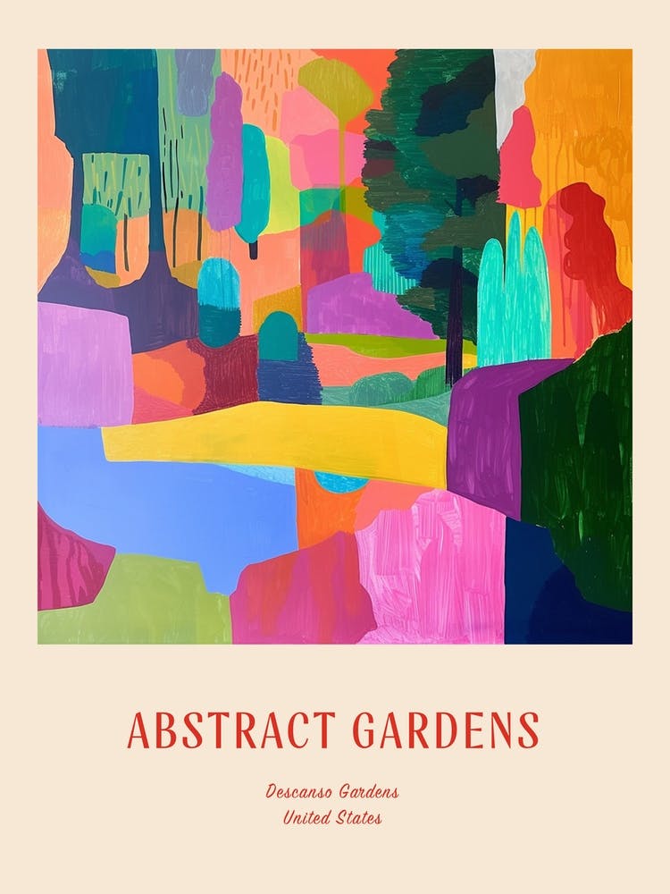 Bunte Gärten Descanso Gardens Usa 2 Rotes Poster