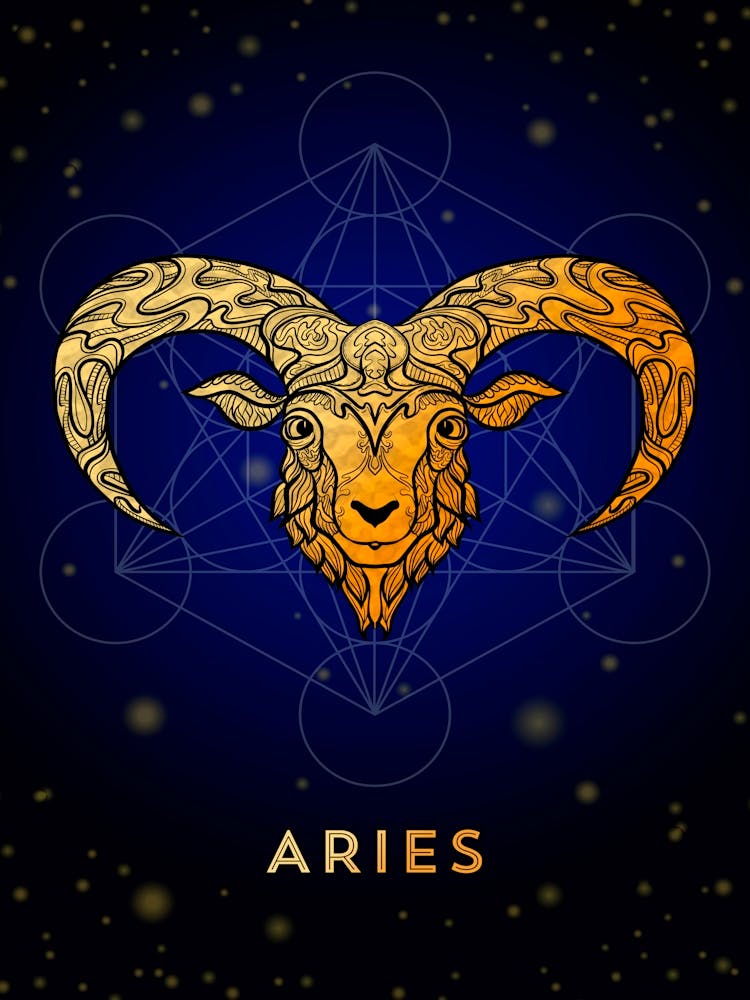 Aries Zodiac Sign — Zodiac golden sign