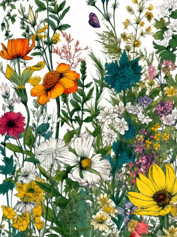 Wildflowers nature meadow flowers