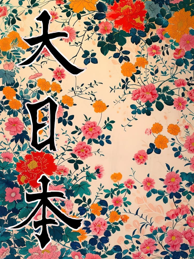 Hokusai Great Japan Poster Japanese Floral  12
