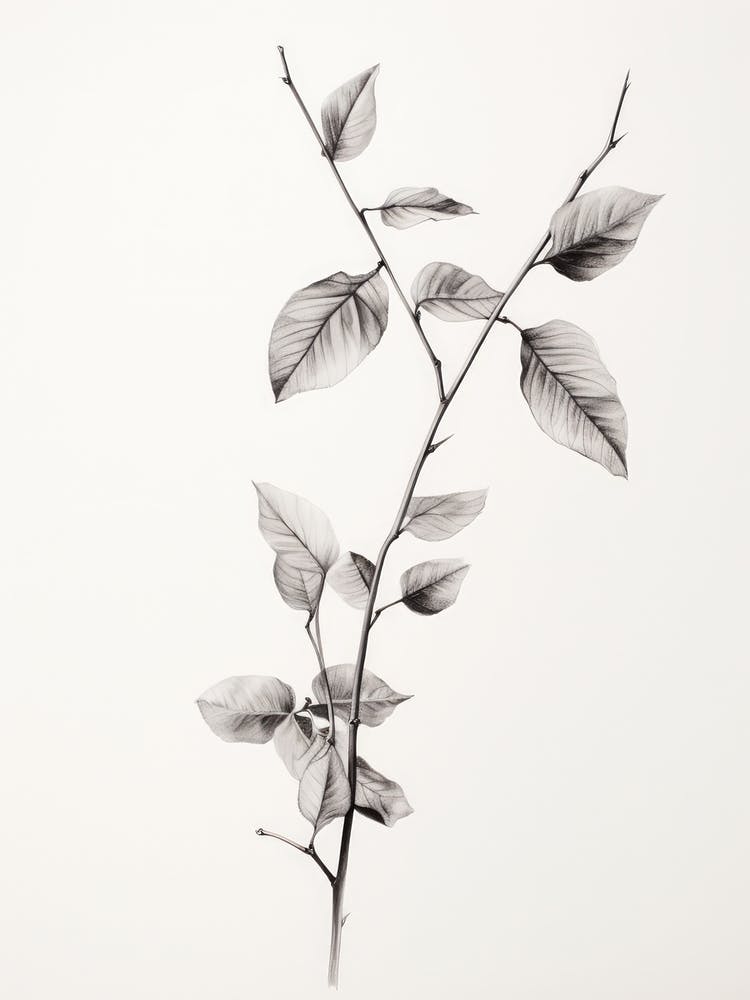 Vintage Leaf Sketch