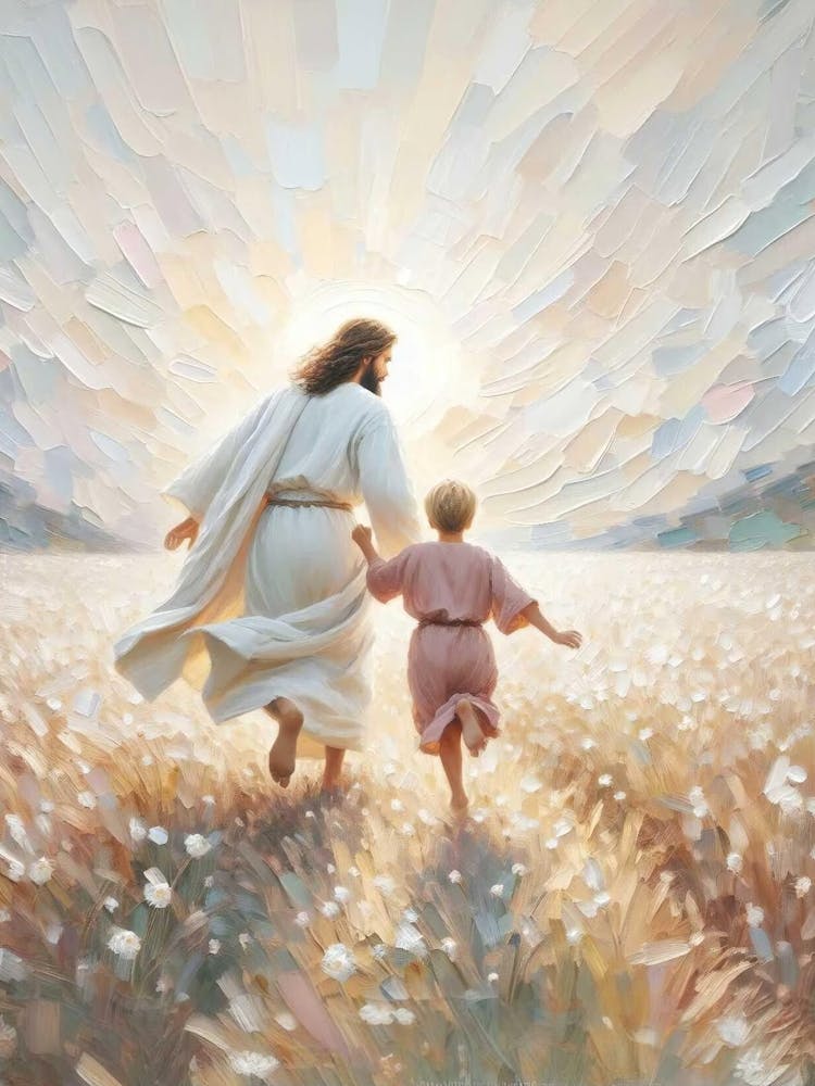 Beauty Of Faith, Christian Wall Art, Jesus And Boy, Jesus Christ Painting, Lds Art, Bible Wall Art, Religious Faith Art, Christian Painting