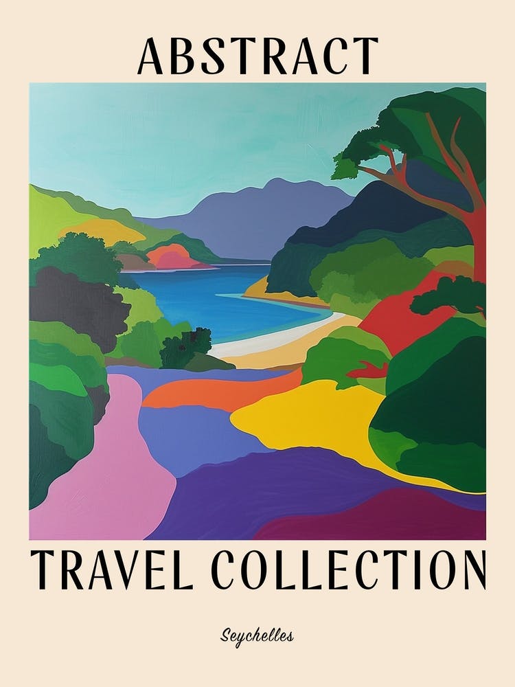 Abstract Travel Collection Poster Seychelles 5