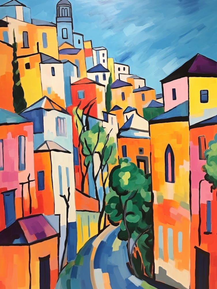 Beirut Lebanon 3 Fauvist Painting