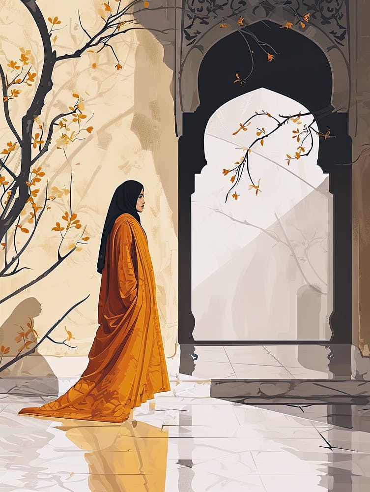 Arabian Woman In A Robe