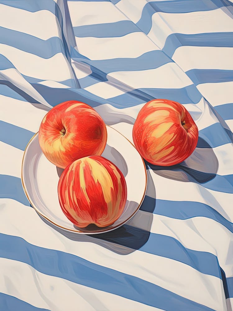 Nectarines Fruit Summer Illustration 3