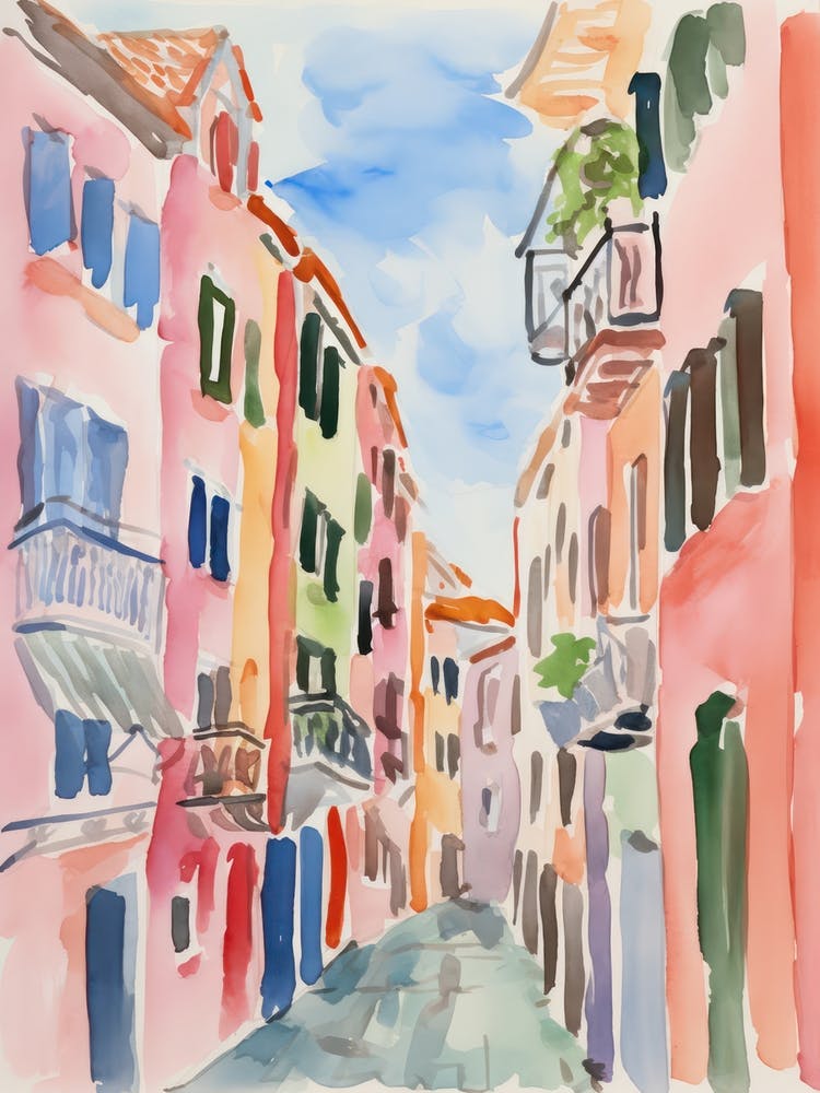 Venice, Italy Watercolour Streets 4