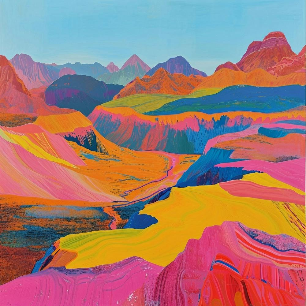 Bunter abstrakter Zhangye Nationalpark China 4