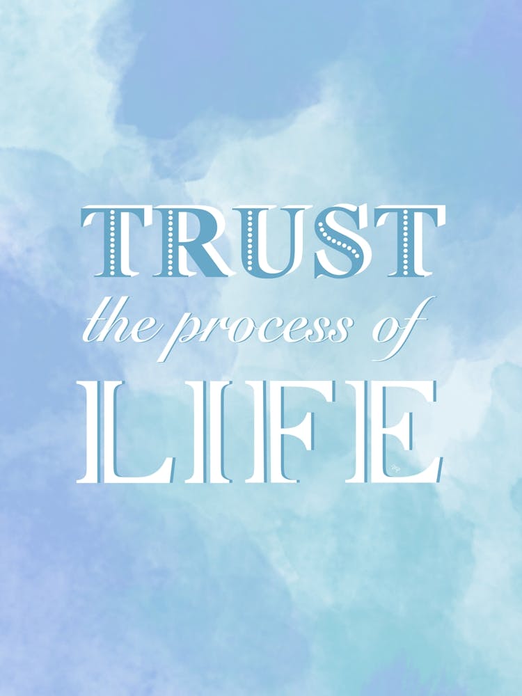 Trust Life Quote Blue