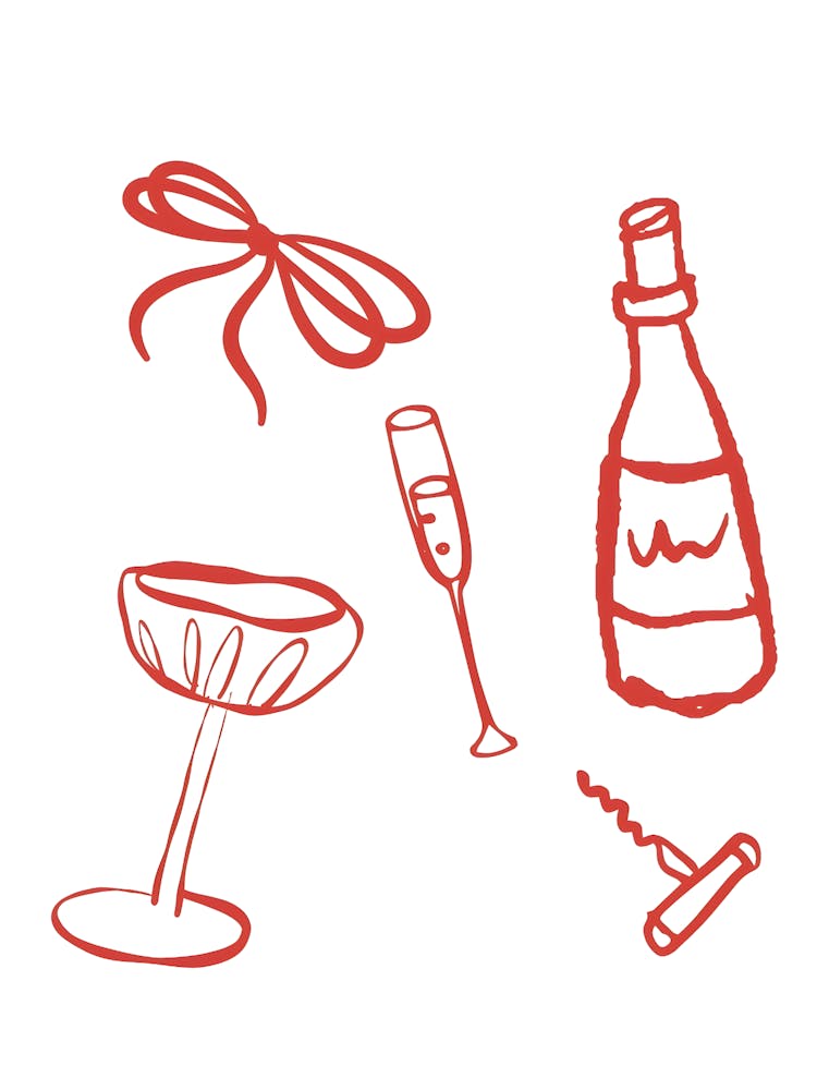 Wine Bottle And Wine Glasses