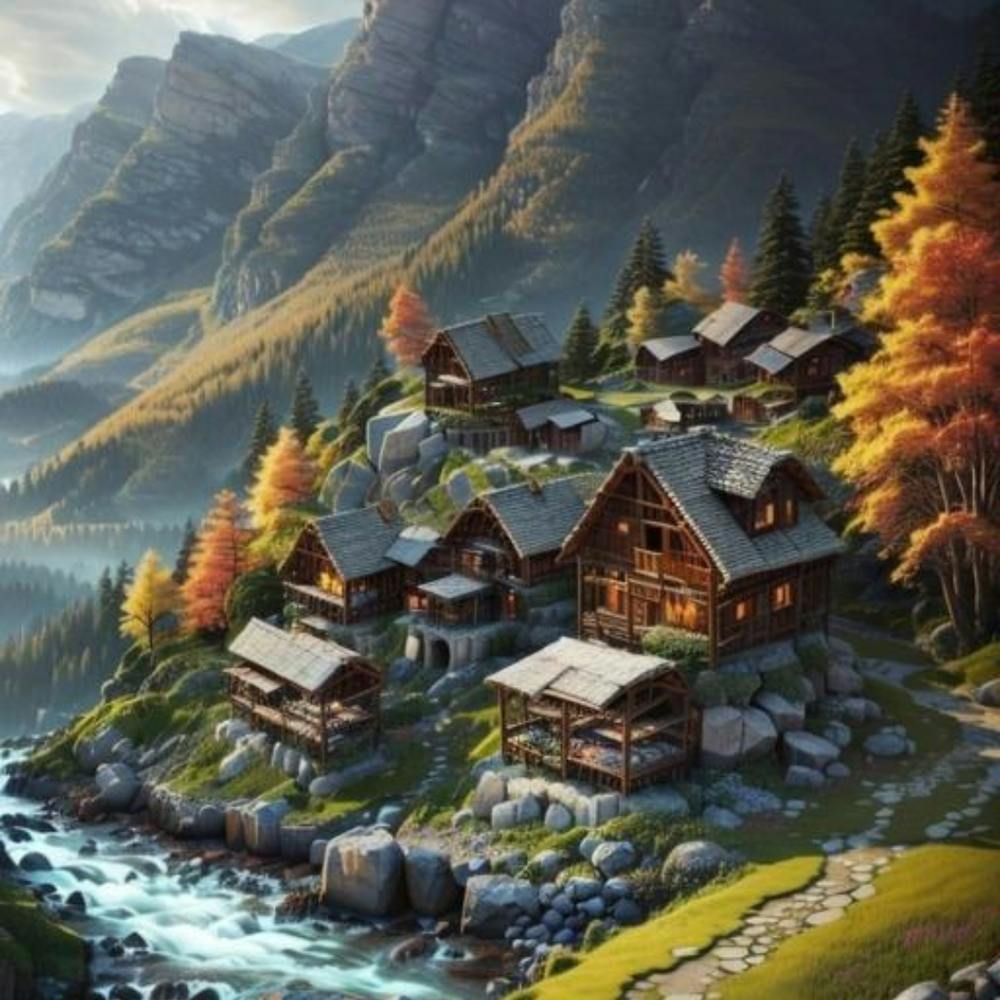 Village In The Mountains 1