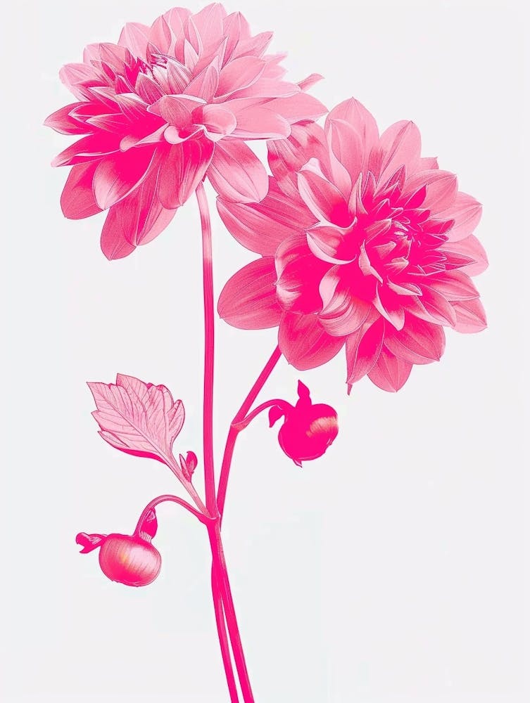 Hot Pink Dahlia 1