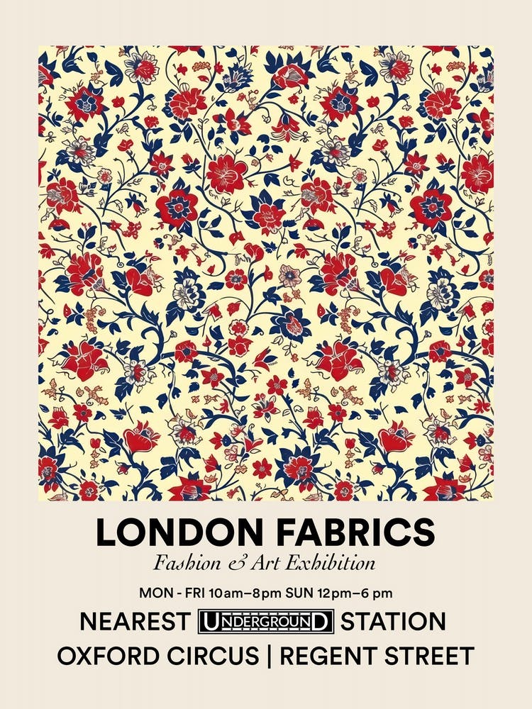 Poster Marigold Mist Bloom London Fabrics Blumenmuster 6