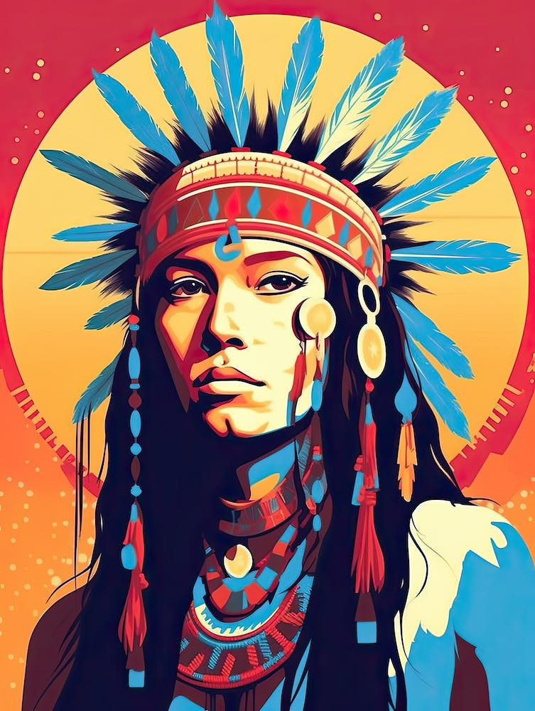 Bold Pop Art Warriors: Native American Series