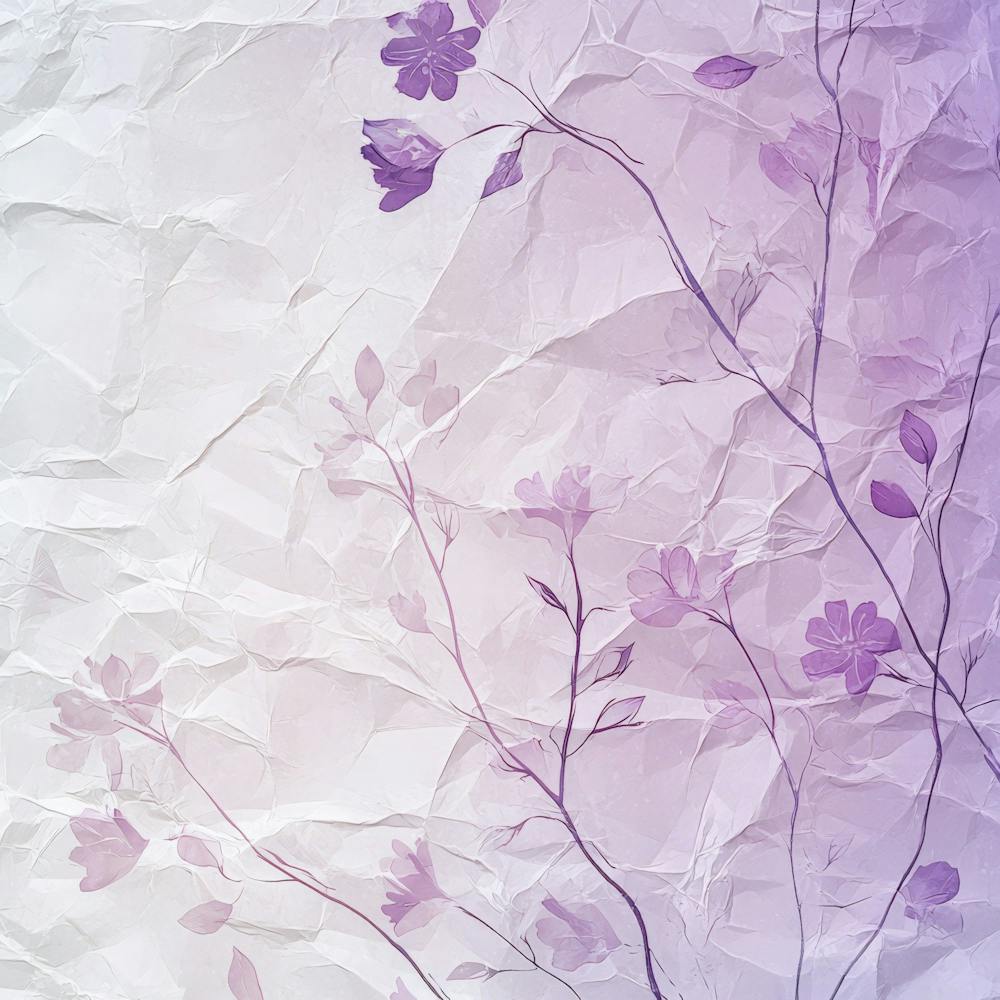 Purple Flowers On A Paper Background