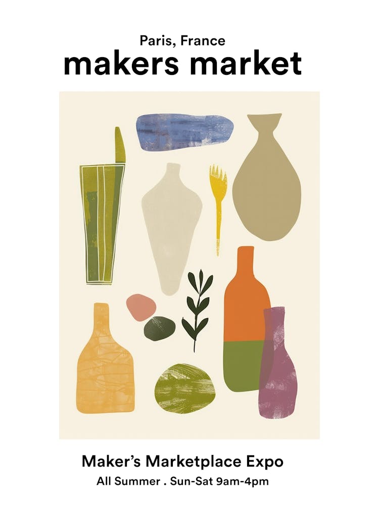 Paris, France Maker S Marketplace Affiche d'Exposition