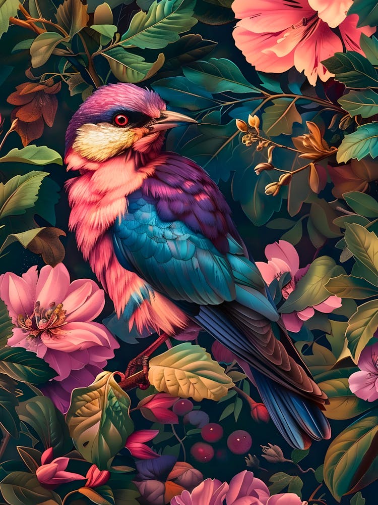 Oiseau Dans Une Fleur