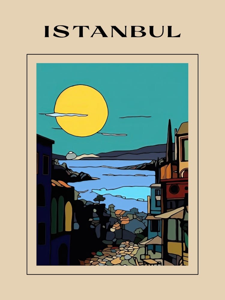 Minimal Design Style Of Istanbul, Turkey  3 Poster