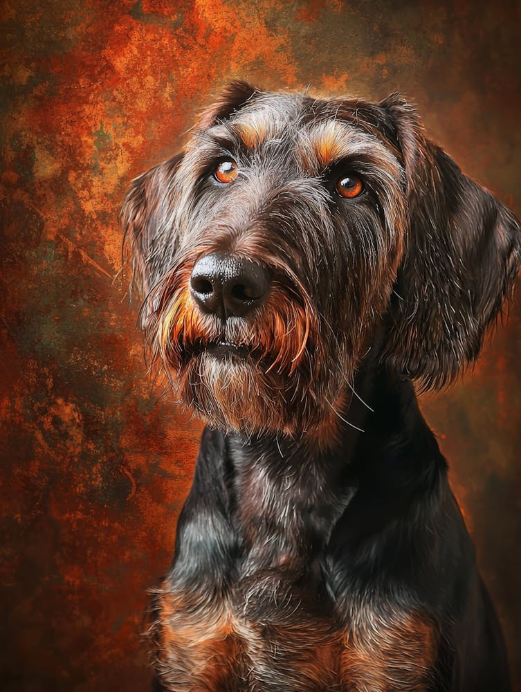 Dachshund Portrait. Generated AI. 2
