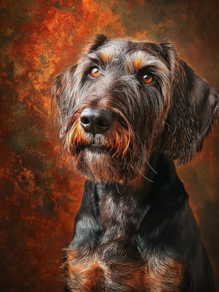Dachshund Portrait. Generated AI. 2