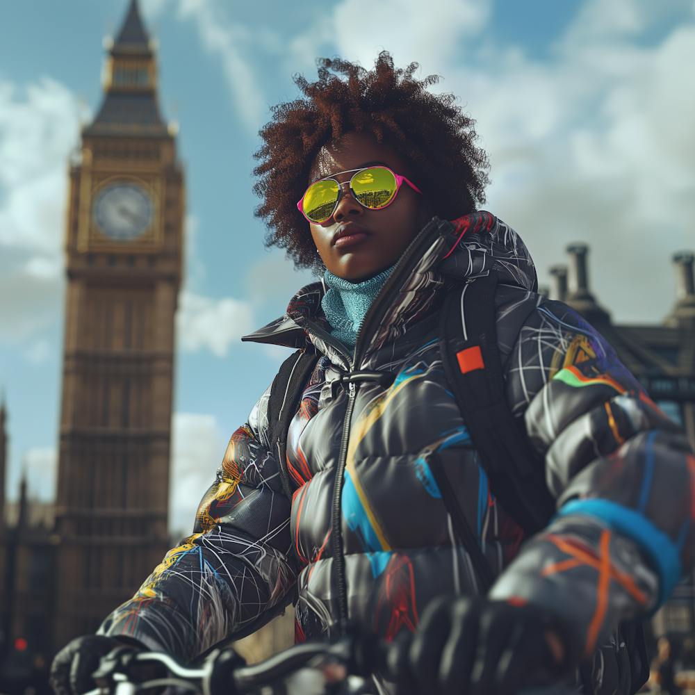 Big Ben London cyclist