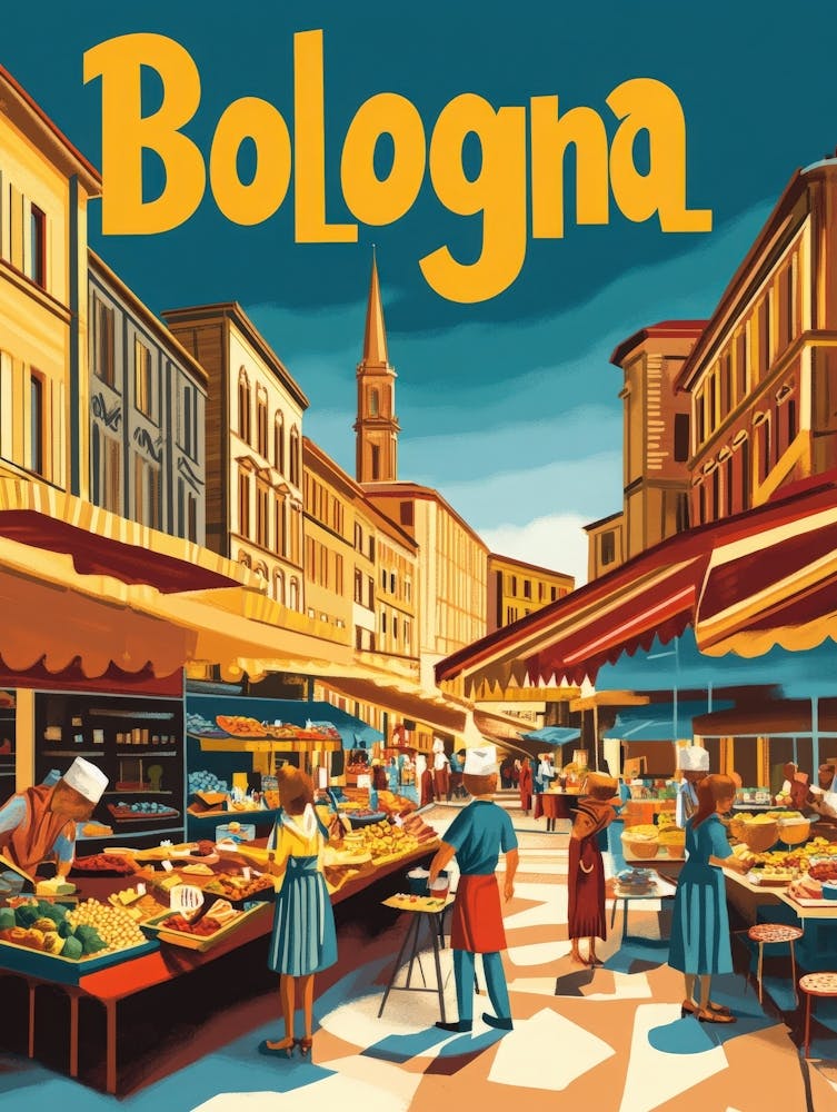 Aihrgdesign A 1970s Inspired Travel Poster For Bologna Depict Df7cda4b 3bca 4b22 8a02 8788eacf9cda 1