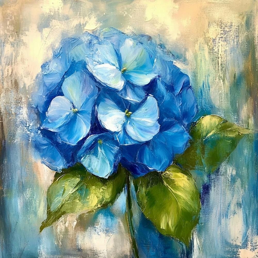 Blue Hydrangea Art 1