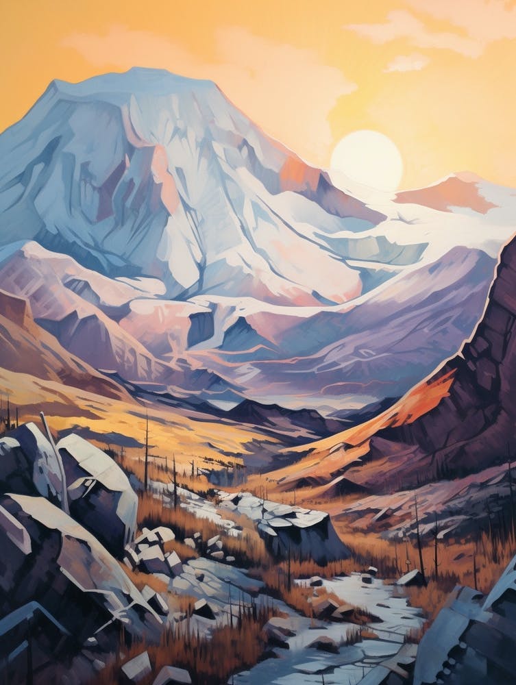 Mount St Helens Usa 3 Mountain Painting