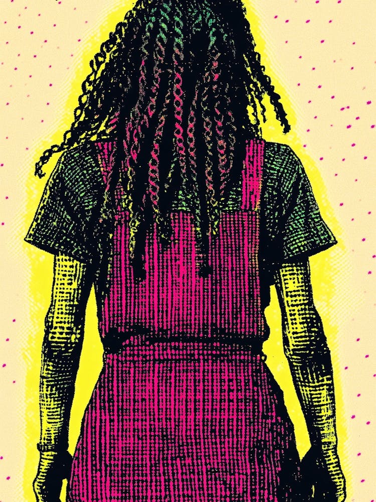 Back Of A Woman With Dreadlocks
