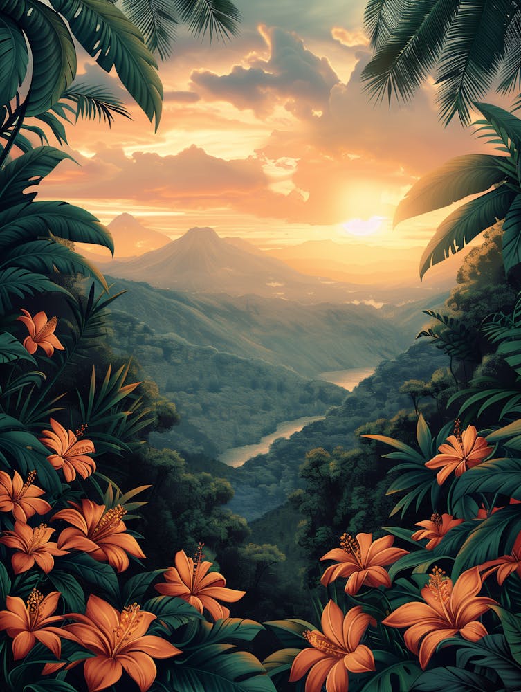 Sunset In The Jungle 1