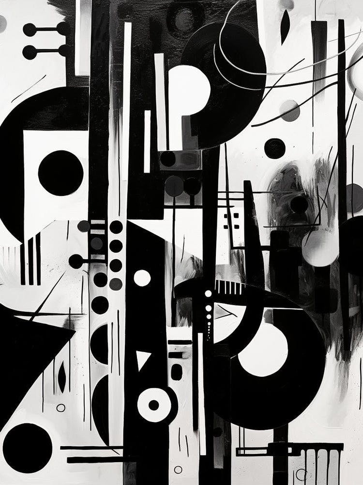 Harmony Abstract Black And White 4