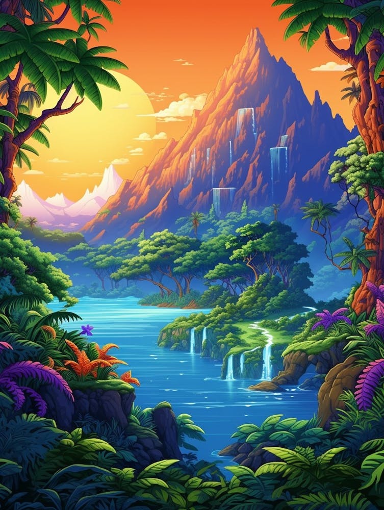 Island Landscape Pixel Art 2